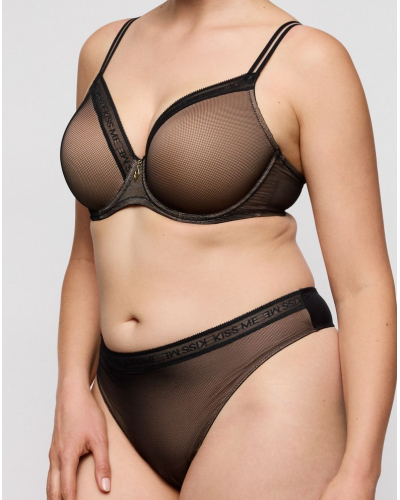 Sujetador Acolchado de Forma de Corazón Prima Donna Twist Cools (Negro)