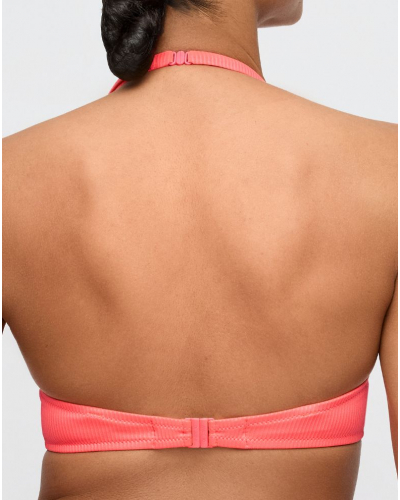 Heart-shaped bikini top with foam cups Marie Jo Swim Cassie (Neon Fiesta)