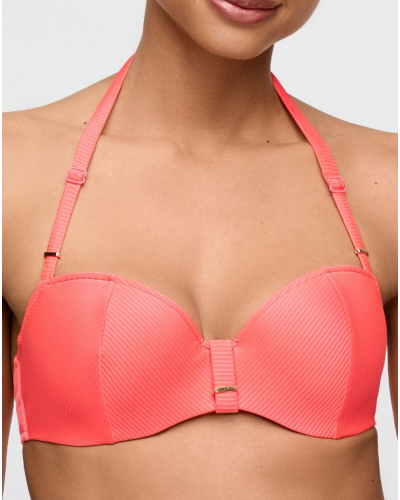 Balcony bikini top with foam cup Marie Jo Swim Cassie (Neon Fiesta)