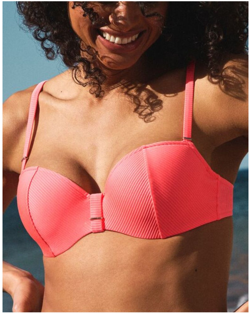 Sujetador de baño balconet con copa Marie Jo Swim Cassie (Neon Fiesta)