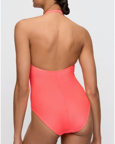 Bañador de una pieza con escote corazón y copas de espuma Marie Jo Swim Cassie (Neon Fiesta)