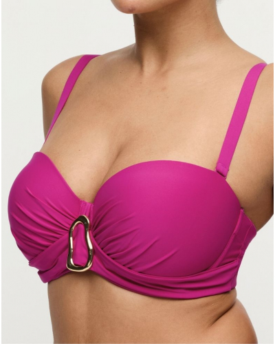 Soutien-gorge de bain bandeau à coques Prima Donna Swim Uvita (Deep Magenta)