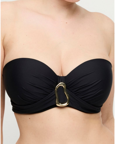 Soutien-gorge de bain bandeau à coques Prima Donna Swim Uvita (Noir)