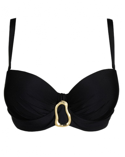 Soutien-gorge de bain bandeau à coques Prima Donna Swim Uvita (Noir)