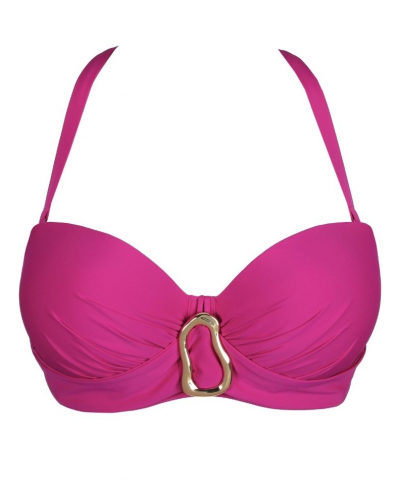 Prima Donna Swim Uvita Padded Strapless Bikini Top (Deep Magenta)
