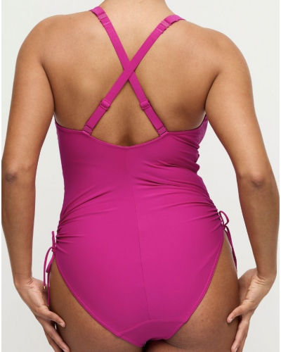Bañador escotado de una pieza Prima Donna Swim Uvita (Deep Magenta)