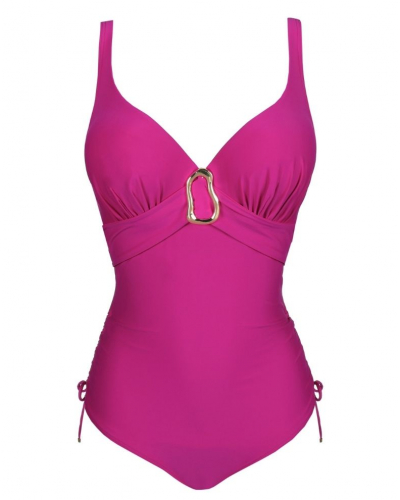 Bañador escotado de una pieza Prima Donna Swim Uvita (Deep Magenta)