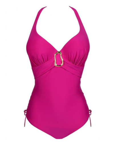 Bañador escotado de una pieza Prima Donna Swim Uvita (Deep Magenta)