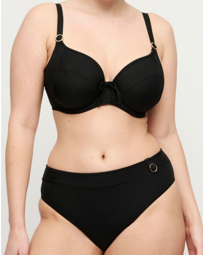 Slip de bain taille haute Prima Donna Swim Delray (Noir)