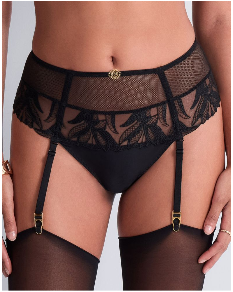 Tanga portaligas Aubade Sweet Euphoria (Negro)