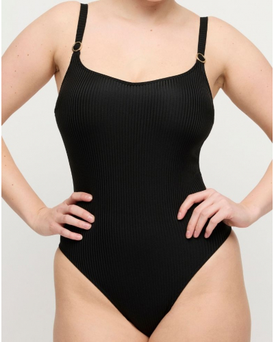 Maillot de bain une pièce rembourré sans armatures Prima Donna Swim Delray (Noir)