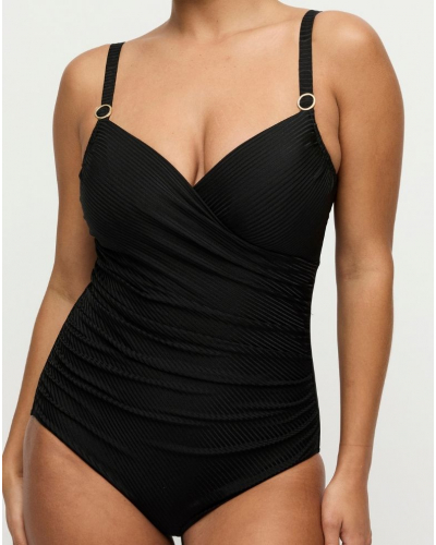 Prima Donna Swim Delray One-Piece Swimsuit with Underwire Cups (Black)