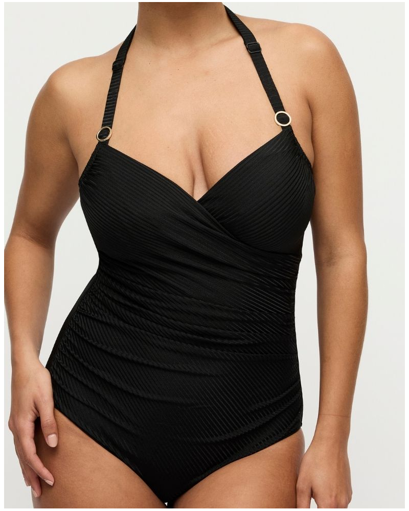 Prima Donna Swim Delray One-Piece Swimsuit with Underwire Cups (Black)