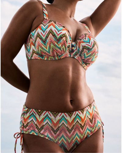High-Waist bikini bottom with ropes Prima Donna Swim Tubou (Ikat Summer)