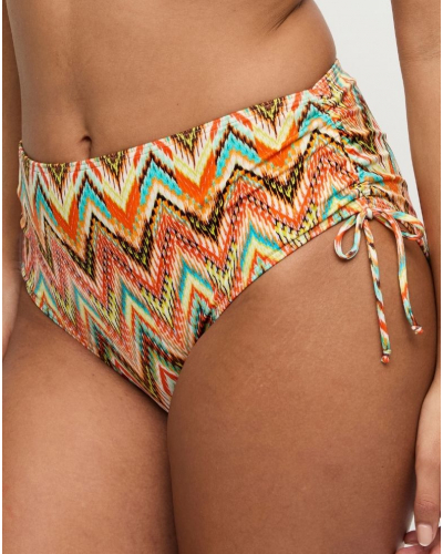 High-Waist bikini bottom with ropes Prima Donna Swim Tubou (Ikat Summer)