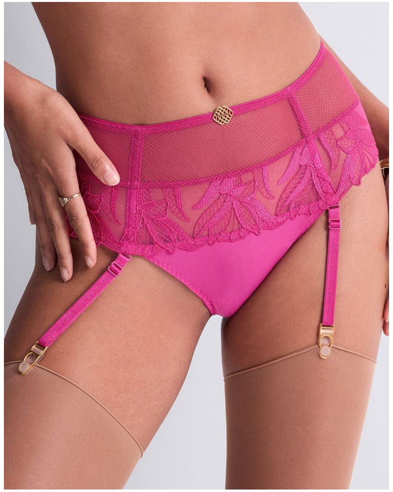Thong suspender belt  Aubade Sweet Euphoria (Passion Rose)