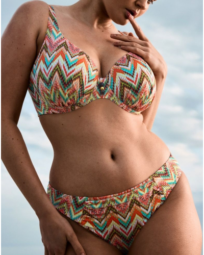 Sujetador de bikini escotado con media copa Prima Donna Swim Tubou (Ikat Summer)