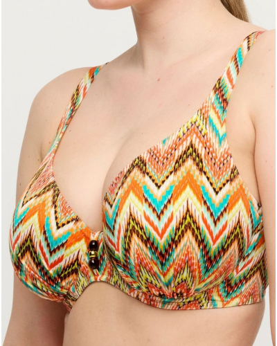 Soutien-gorge de bain plongeant à demi-coques Prima Donna Swim Tubou (Ikat Summer)