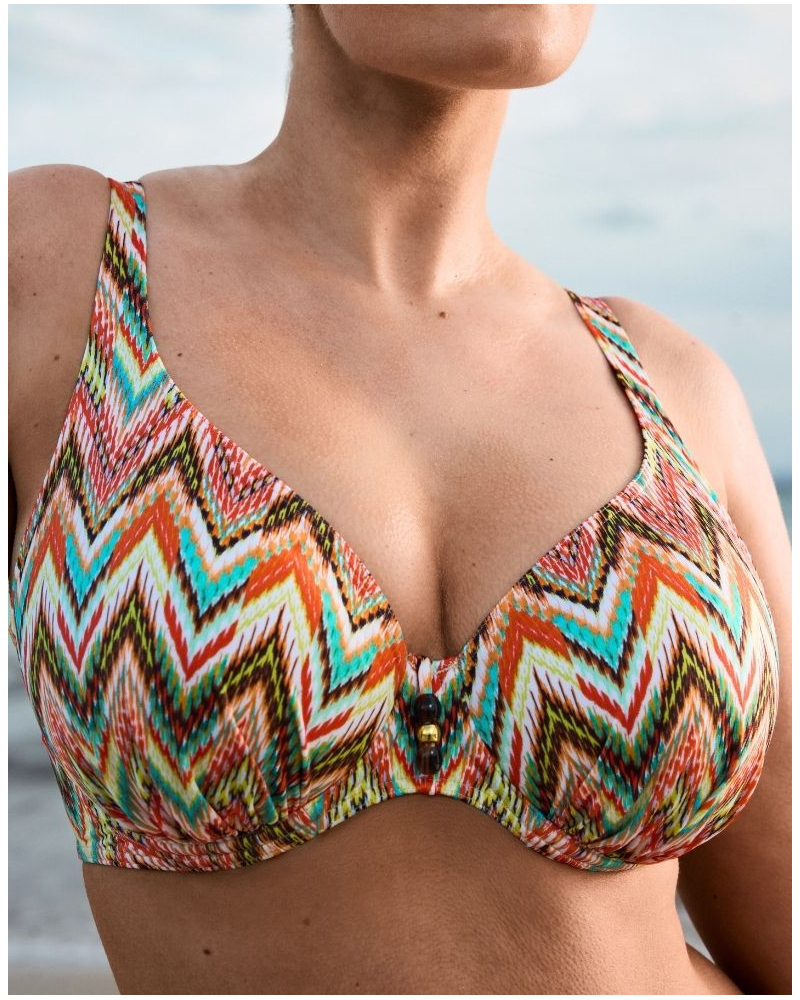 Soutien-gorge de bain plongeant à demi-coques Prima Donna Swim Tubou (Ikat Summer)