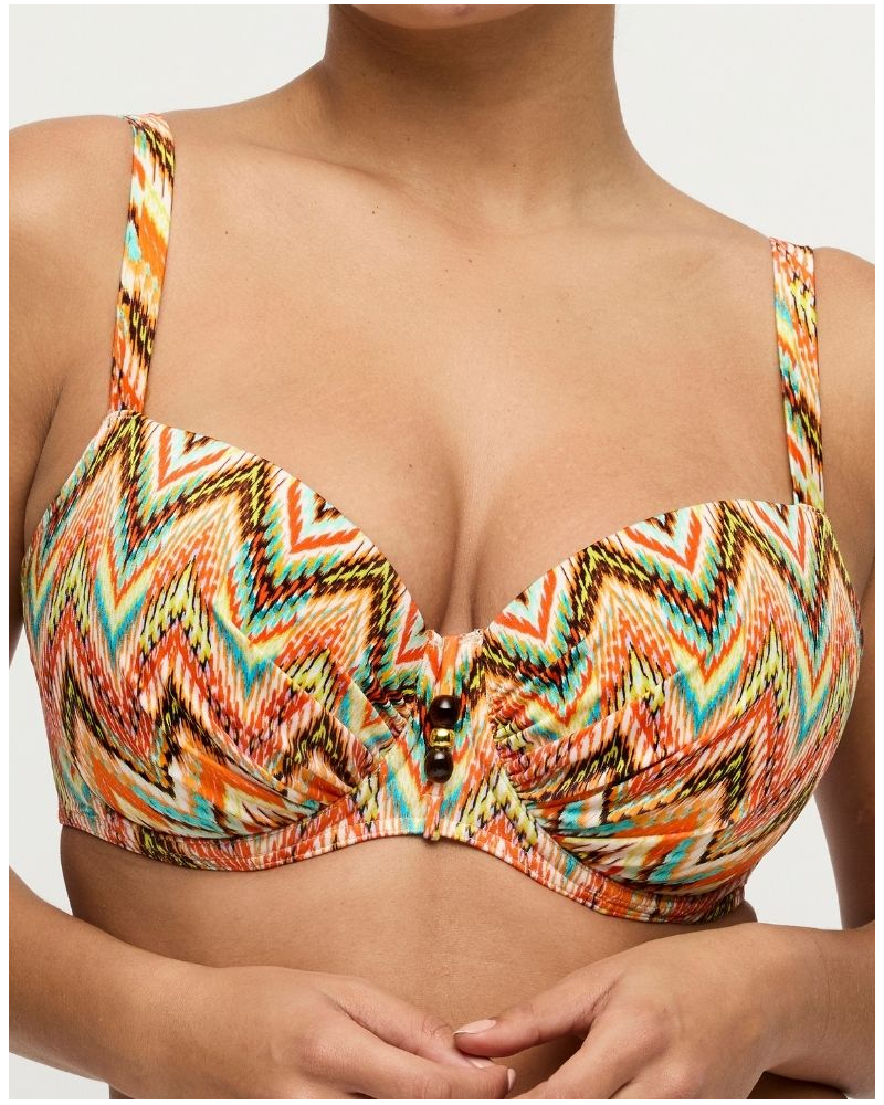 Prima Donna Swim Tubou Padded Balconette Bikini Top (Ikat Summer)