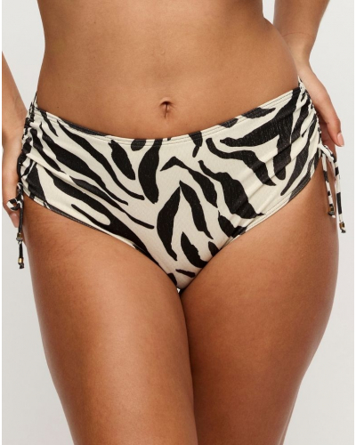 Prima Donna Swim Dalice High-Waist Bikini Bottom with Ropes (Sauvage Shine)