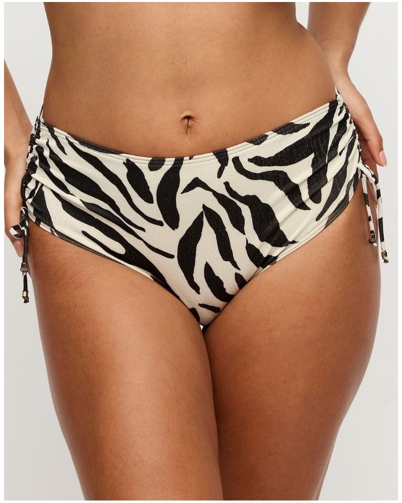 Prima Donna Swim Dalice High-Waist Bikini Bottom with Ropes (Sauvage Shine)