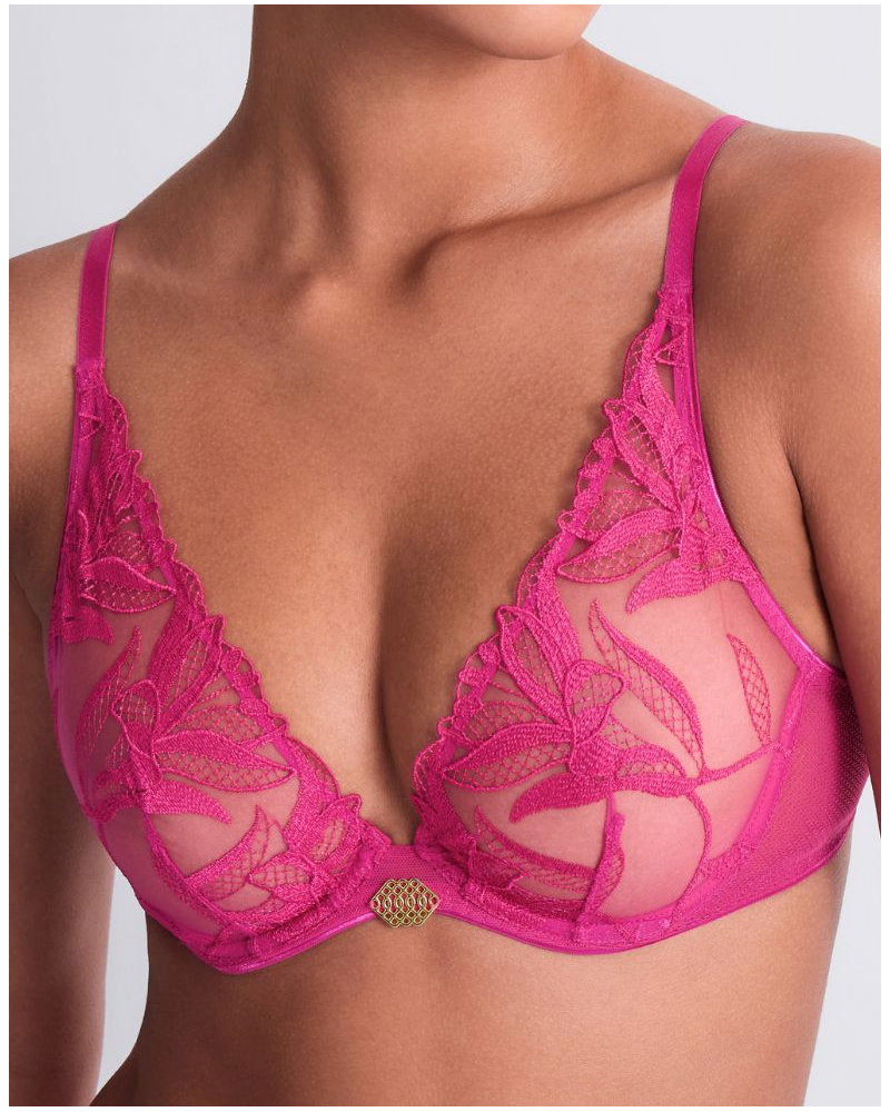Underwired triangle bra Aubade Sweet Euphoria (Passion Rose)