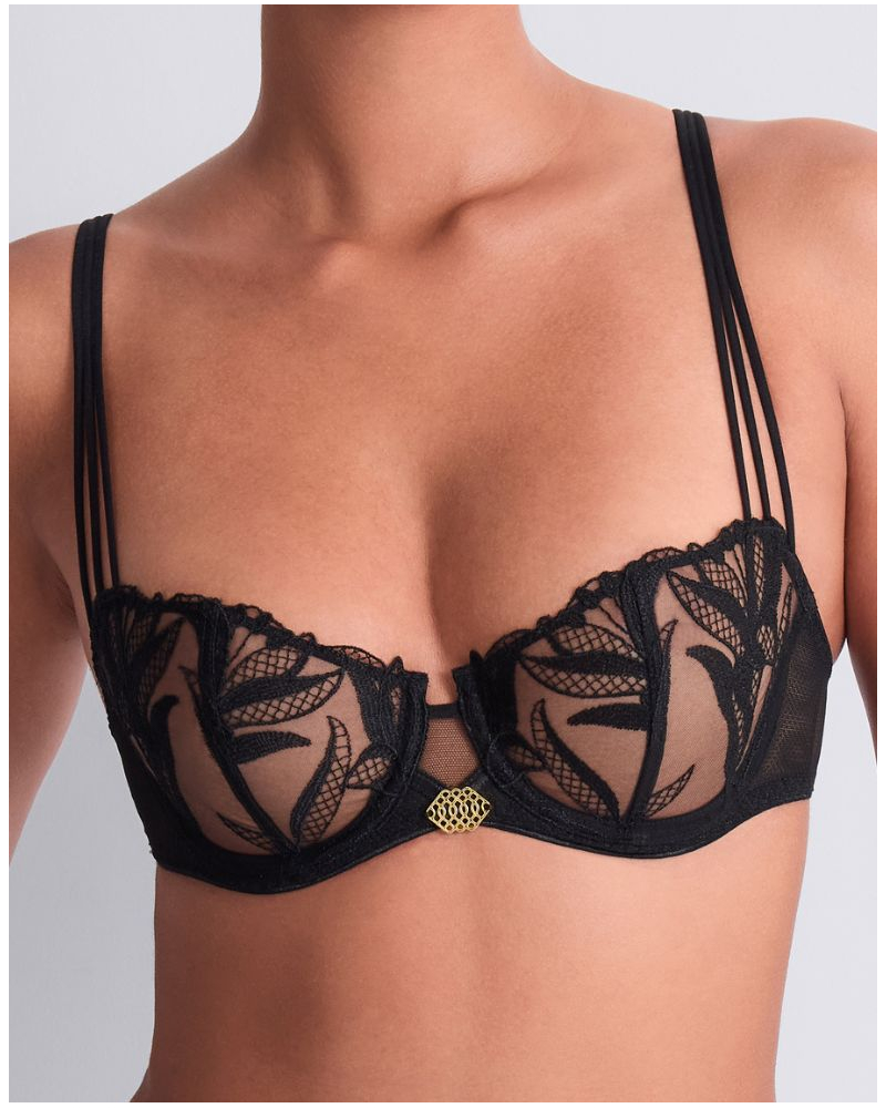 Sujetador corbeille con aros Aubade Sweet Euphoria (Negro)