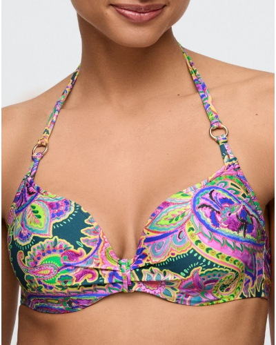 Padded heartshape bikini top Marie Jo Bain Jolise (Tropical Paisley)