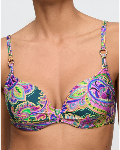 Sujetador de baño con relleno en forma de corazón Marie Jo Bain Jolise (Tropical Paisley)