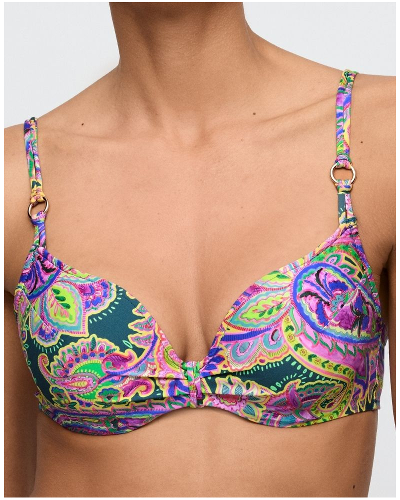 Soutien-gorge de bain rembourré en forme de cœur Marie Jo Bain Jolise (Tropical Paisley)