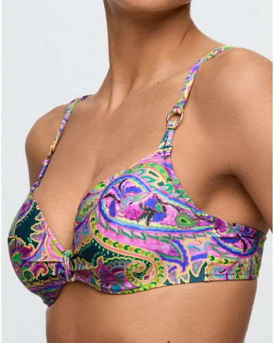 Padded heartshape bikini top Marie Jo Bain Jolise (Tropical Paisley)