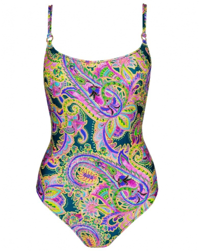 Wireless one-piece swimsuit Marie Jo Bain Jolise (Tropical Paisley)