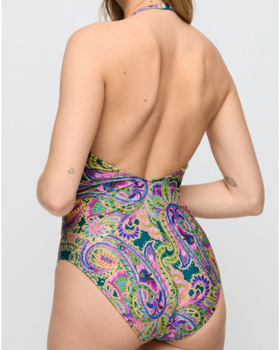 Wireless one-piece swimsuit Marie Jo Bain Jolise (Tropical Paisley)