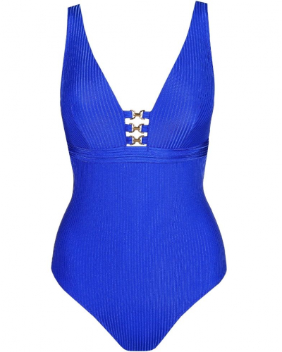 Traje de baño una pieza plunge Marie Jo Bain Emly (Electric Blue)