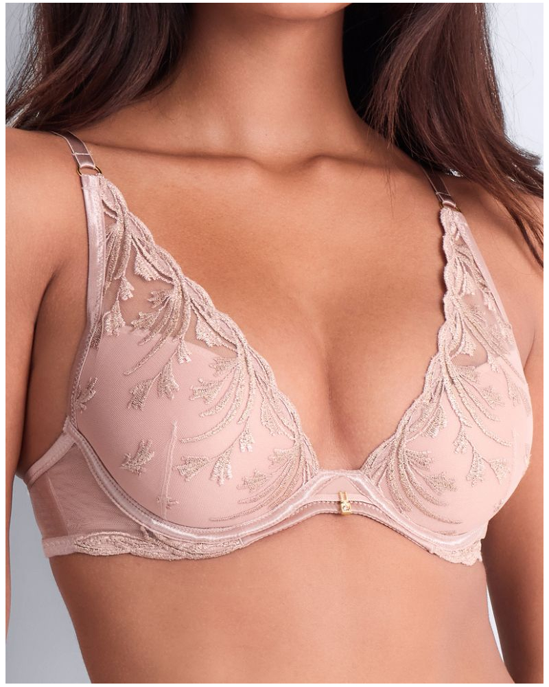 Sujetador plunge con aros Aubade Cosmic Romance (Sand Rose)