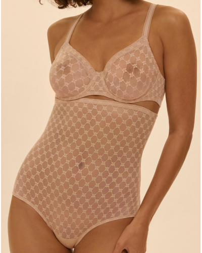 Plunging molded underwired bra Simone Pérèle Plume (Peau Rosée)