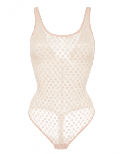Body string gainant Simone Pérèle Plume (Peau Rosée)