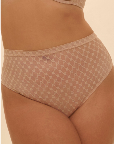 String gainant taille haute Simone Pérèle Plume (Peau Rosée)