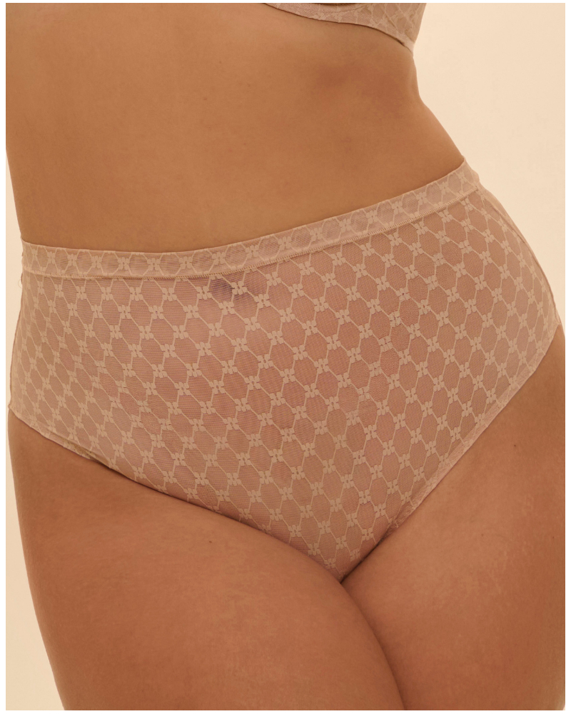 High-waisted shaping thong Simone Pérèle Plume (Peau Rosée)