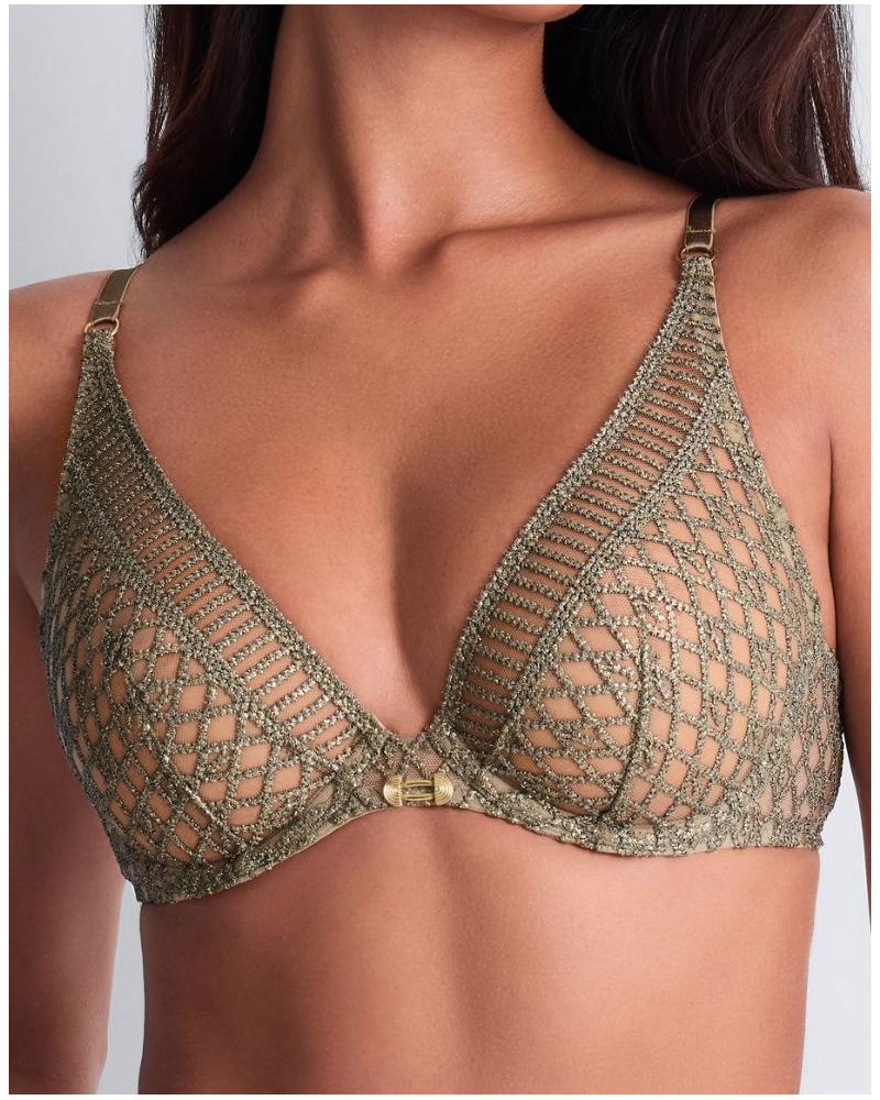 Underwired triangle bra Aubade Stardust Dream (Nile Green)