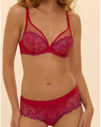 Soutien-gorge armature décolleté plongeant Simone Pérèle Wish (Rouge Rainbow)