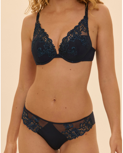 Soutien-gorge push-up décolleté plongeant Simone Pérèle Saga (Saphir)