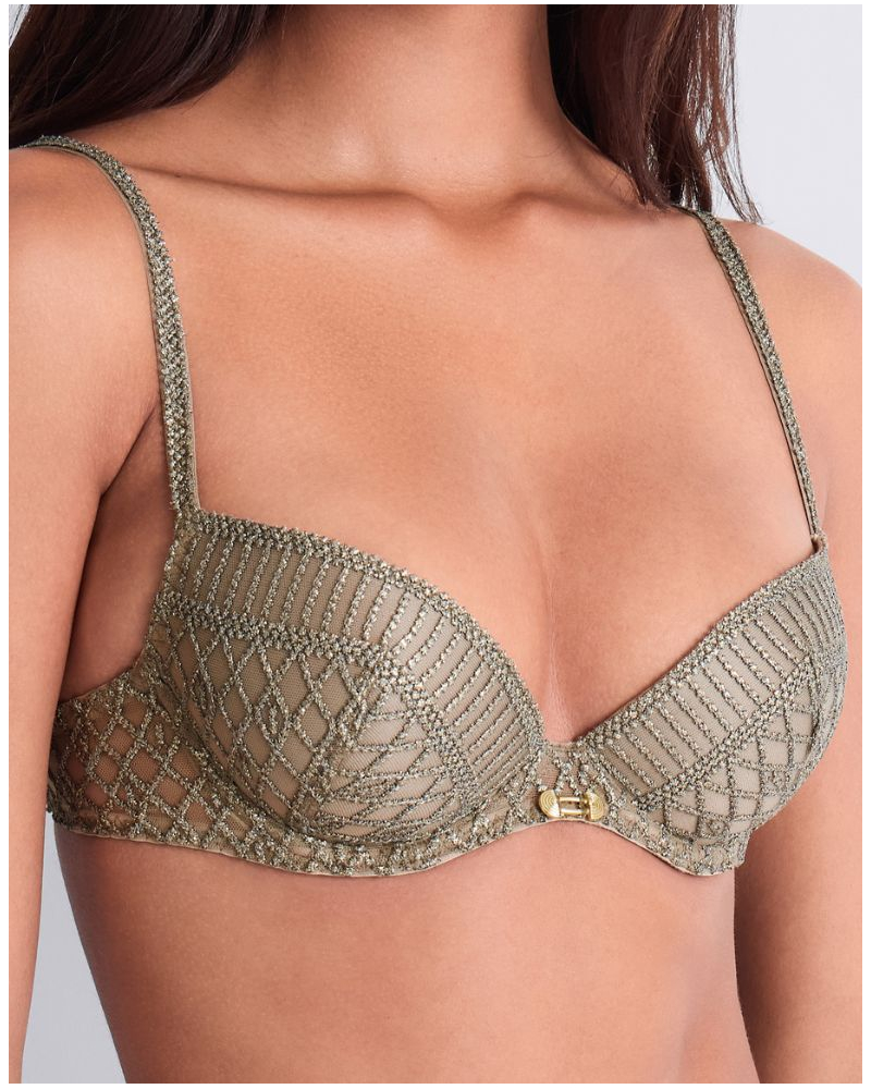 Padded plunge bra Aubade Stardust Dream (Nile Green)