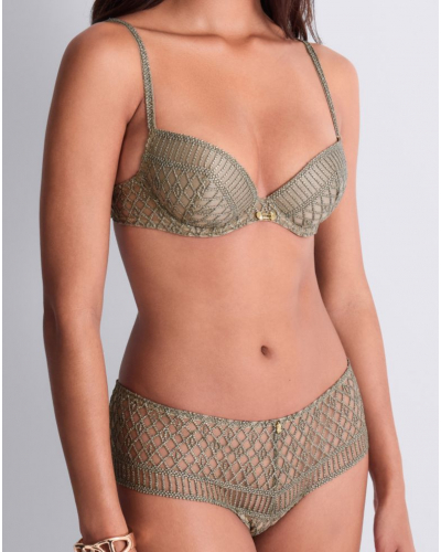 Padded plunge bra Aubade Stardust Dream (Nile Green)