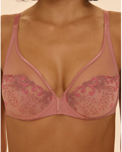 Soutien-gorge armature décolleté plongeant Simone Pérèle Délice (Rose Fumé)