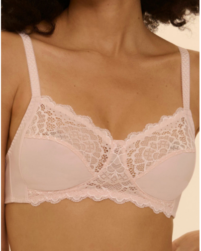Structured wire-free bra Simone Pérèle Caresse (Poudre)
