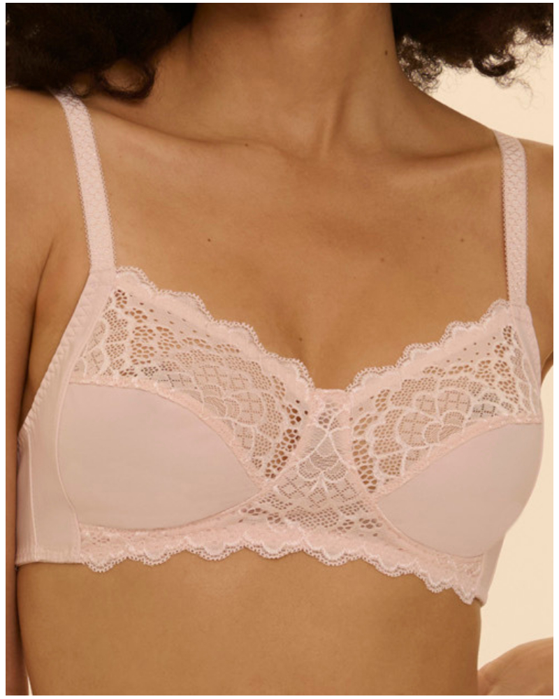 Structured wire-free bra Simone Pérèle Caresse (Poudre)