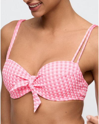 Sujetador de baño balconet con copa Marie Jo Swim Mary lynn (Rose Gingham)