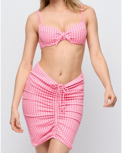 Jupe de bain à cordons Marie Jo Bain Mary lynn (Rose Gingham)